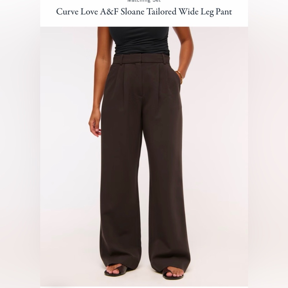Abercrombie & Fitch Chocolate Wide-Leg Pants